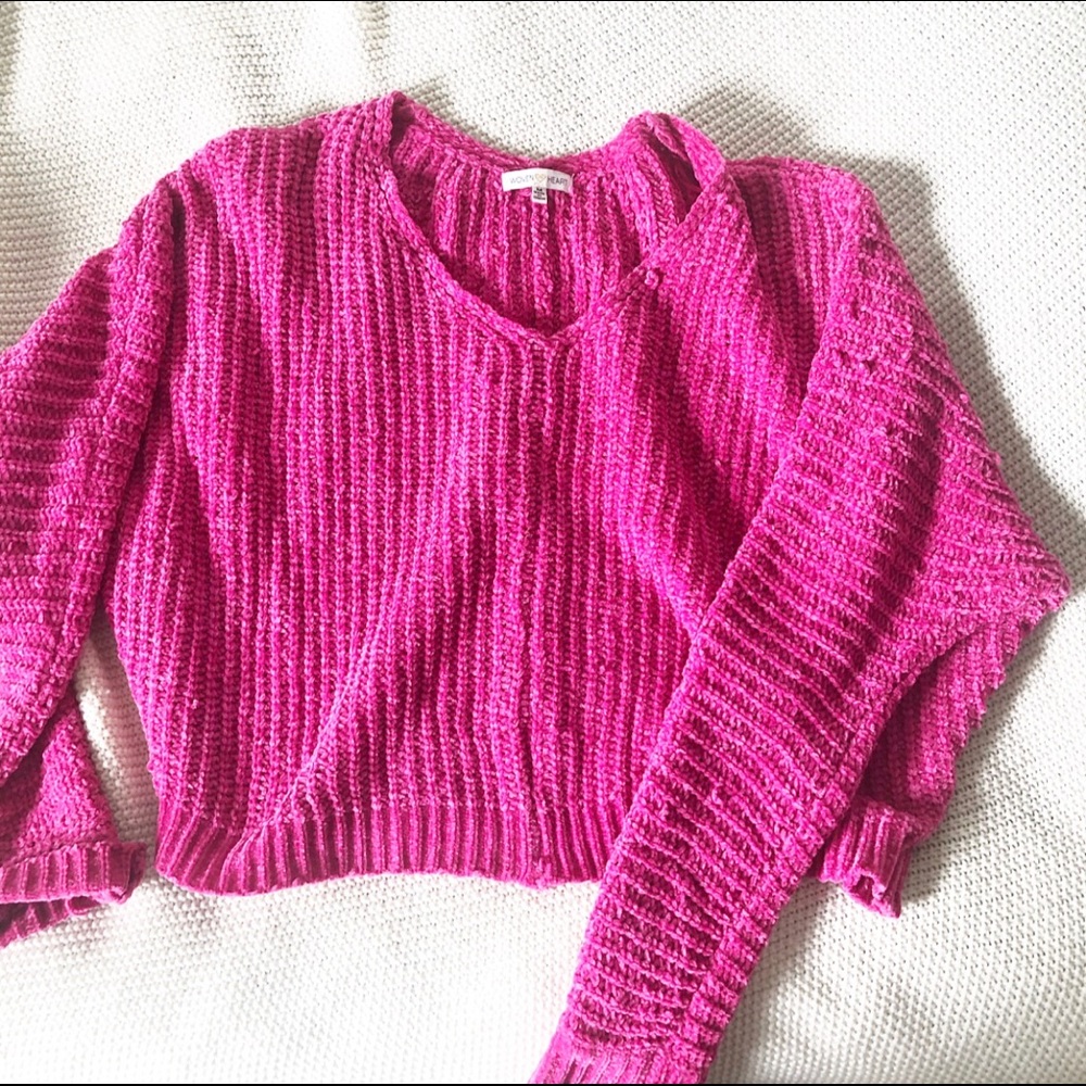 Chenille Cropped Sweater